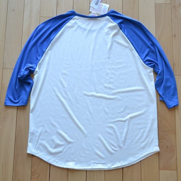 NWT LuLaRoe Randy Quarter Sleeve Jersey Shirt Top Size 3XL - Picture 4 of 4